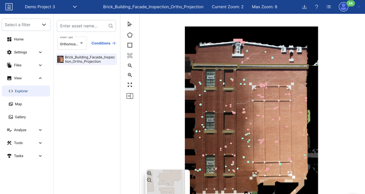 Building under preventative maintenance drone inspection program
